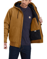 Carhartt, Hombre, Chaqueta De Estilo Deportivo, Aislada, En Algodón De Lona Con Efecto Desgastado, Ajuste Holgado, Marrón Carhartt®, M