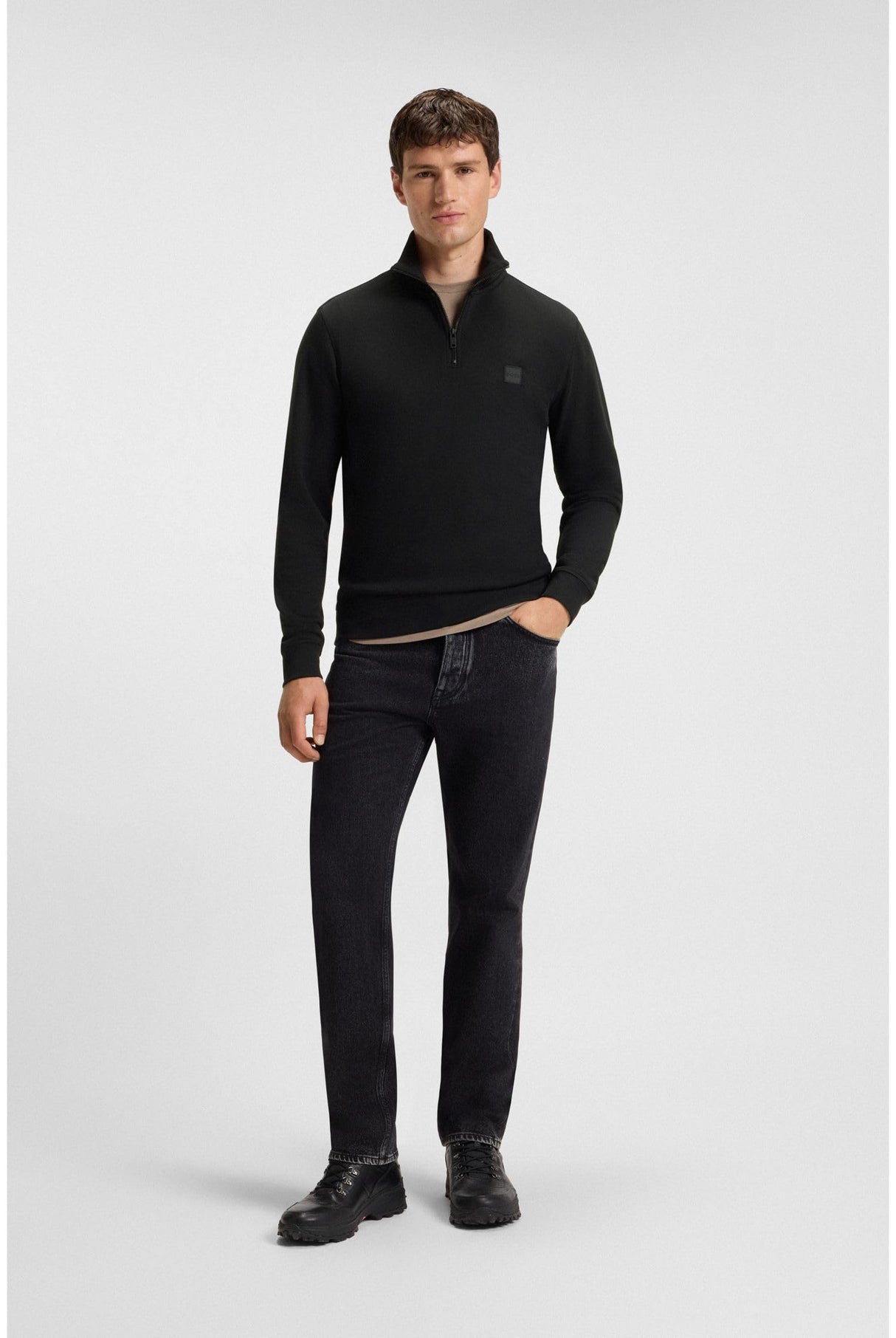 BOSS Zetrust, Sudadera para Hombre, Black1, L
