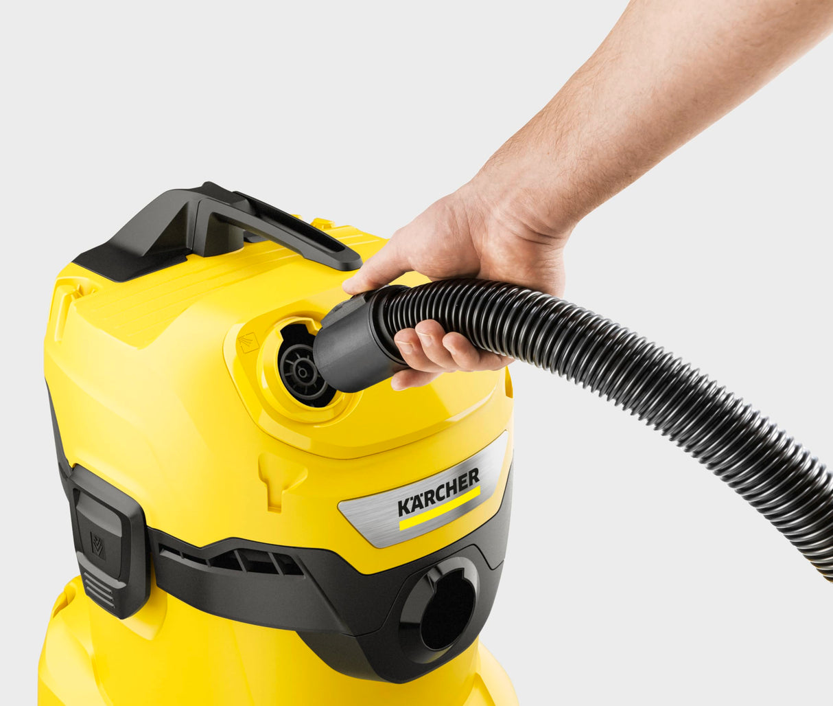 Kärcher Aspiradora en seco y húmedo WD 4 V-20/5/22, Potencia: 1000 W, depósito de plástico: 20 l, Manguera aspiración: 2,2 m, función soplado, Boquilla para Suelos y Ranuras, Bolsa Filtro de Fieltro