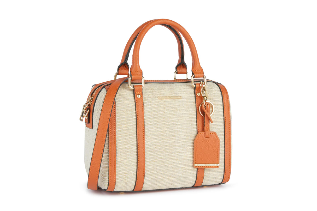 Geox D Zene S A, Bolsa para Mujer, Beige/Orange, Talla única