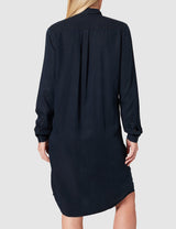 Kings of Indigo Priscilla Vestido, Azul (Blue Black 8109), Large para Mujer