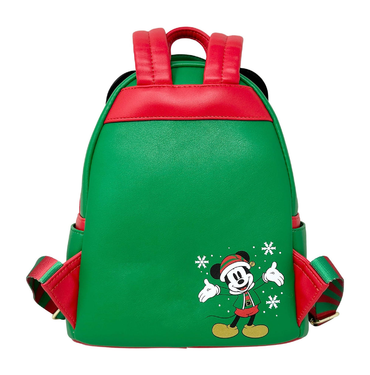 Loungefly Disney Mickey Mouse Elf Holiday - Bolso de hombro con doble correa para mujer, Verde, Medium