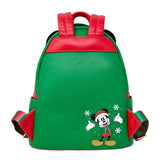 Loungefly Disney Mickey Mouse Elf Holiday - Bolso de hombro con doble correa para mujer, Verde, Medium