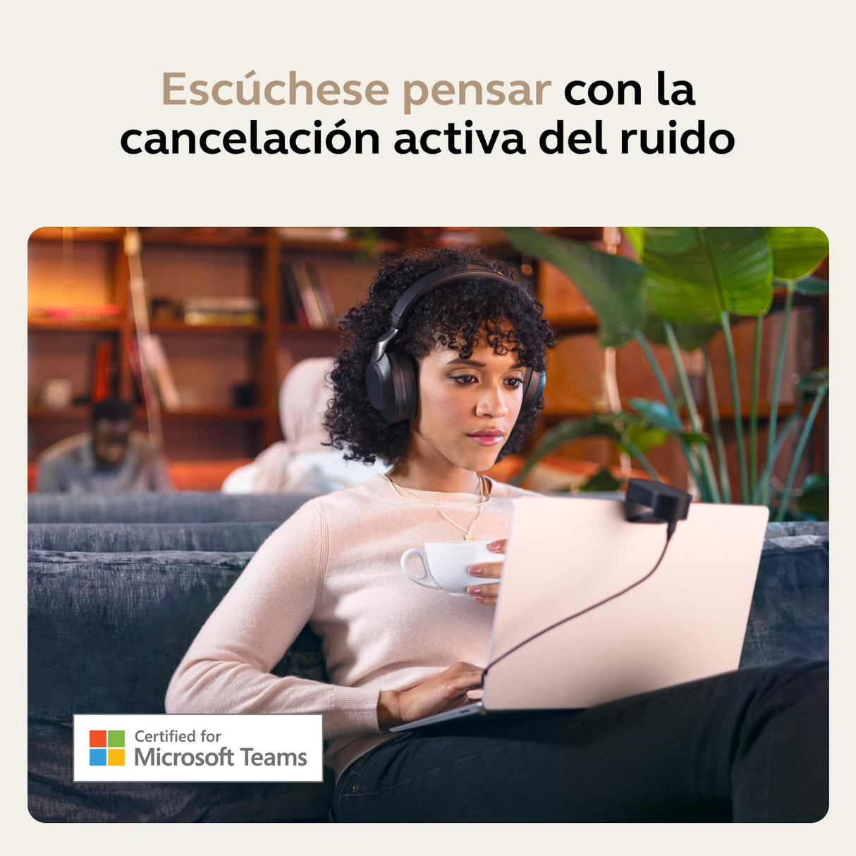 Jabra Evolve2 85 Auriculares Inalámbricos Estéreo con Cancelación de Ruido - Certificados para Microsoft Teams - Batería de Larga Duración - Adaptador Bluetooth USB-A - Negro