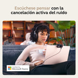 Jabra Evolve2 85 Auriculares Inalámbricos Estéreo con Cancelación de Ruido - Certificados para Microsoft Teams - Batería de Larga Duración - Adaptador Bluetooth USB-A - Negro