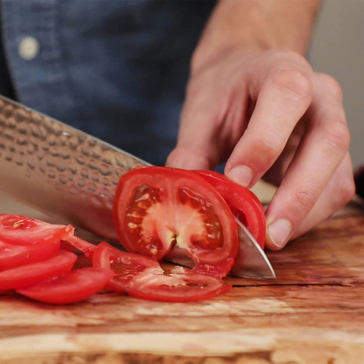 KOTAI | Cuchillo Santoku del chef | cuchillo de cocina profesional | Hoja de 18cm | afilado a mano | Acero inoxidable japonés ultra afilado 440C | Mango de madera de Pakka | Tang oculto completo