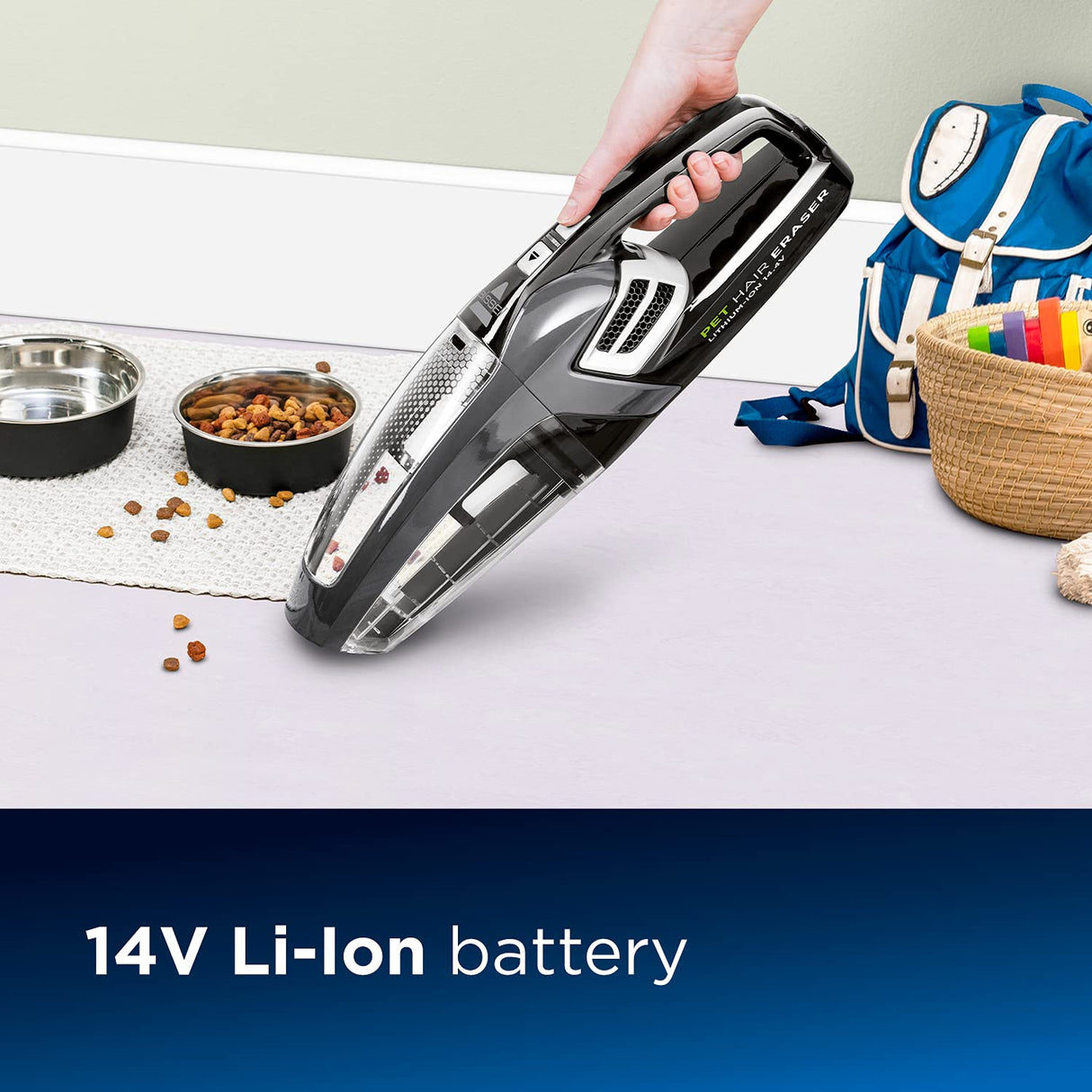 Bissell Pet Hair Eraser | Aspirador de Mano inalámbrico | Cepillo Rodillo motorizado | 2278N