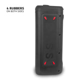Ibiza - COLUMBA700 - Potente altavoz Bluetooth para karaoke con LED, TWS, USB-C, prioridad de micrófono - 2 entradas de micrófono, grabación, efectos de luz - USB, MicroSD - Negro