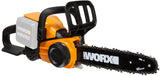 WORX wg368e.9 40 V batería Sierra de cadena, 30 cm Longitud de corte, cadena Lubricación, velocidad 3,8 m/s, Sin batería, cargador y accesorios