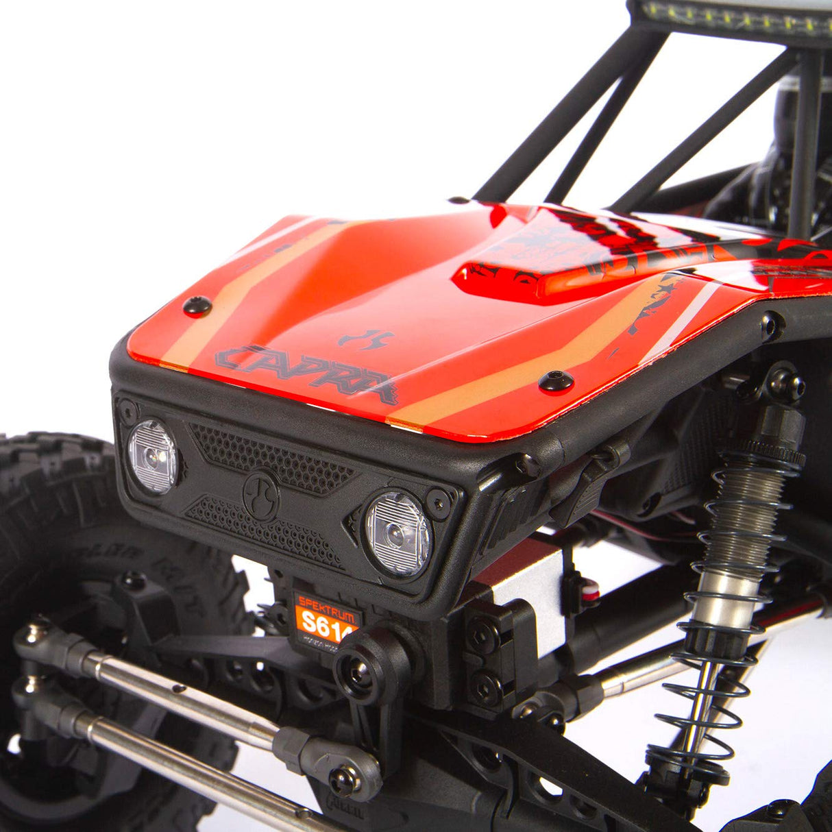 Axial AXI03000B 1/10 Capra 1.9 Unlimited 4WD Trail Buggy Cepillado, RTR RC Crawler, Rojo