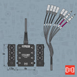 Hosa SH-6X2-20, Pro-Conex Little Bro' Sub Snake, Hosa 6 x XLR Sends and 2 x 1/4 in TRS Returns, 20 ft