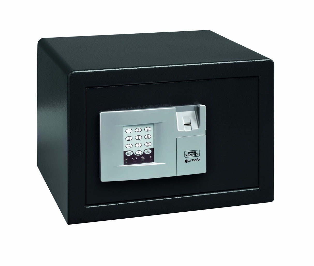 BURG-WÄCHTER Caja fuerte móvil con cerradura de combinación electrónica y huella dactilar, Point Safe, 20,5 l, 14,5 kg, P 2 E FS, Negro