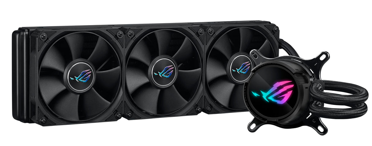 ROG Strix LC III 360 - Refrigerador líquido AiO con Bloque de Agua Giratorio 360°, Bomba Gen7 v2 de Asetek, Ventiladores ROG de Primera Calidad y más de 10 Efectos de iluminación Aura Personalizados
