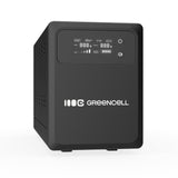 Green Cell SAI 1200 W 2000 VA PowerCore, Fuente de alimentación de Emergencia con Pantalla LCD, AVR UPS con Onda sinusoidal Pura, conexión de batería Externa, protección contra sobretensión