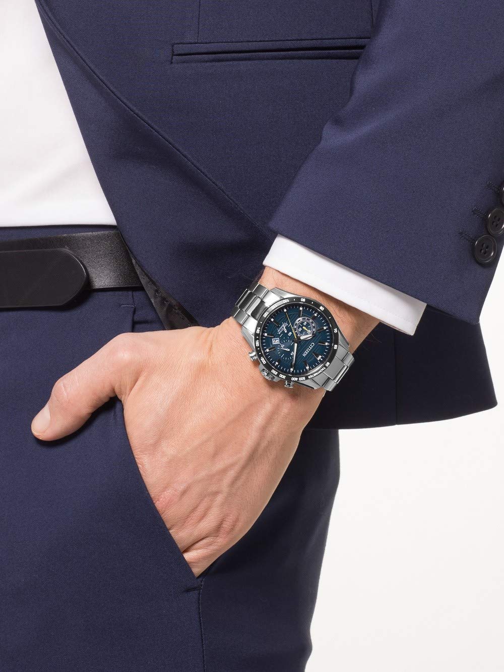 Citizen Reloj Cronógrafo para Hombre de Cuarzo con Correa en Titanio CA4444-82L