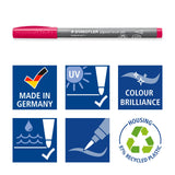 STAEDTLER Brush pen pigment Arts, tinta de dibujo premium, punta de pincel para ancho de línea variable, impermeable, secado rápido, 60 rotuladores en colores surtidos en estuche de cartón, 371 C60