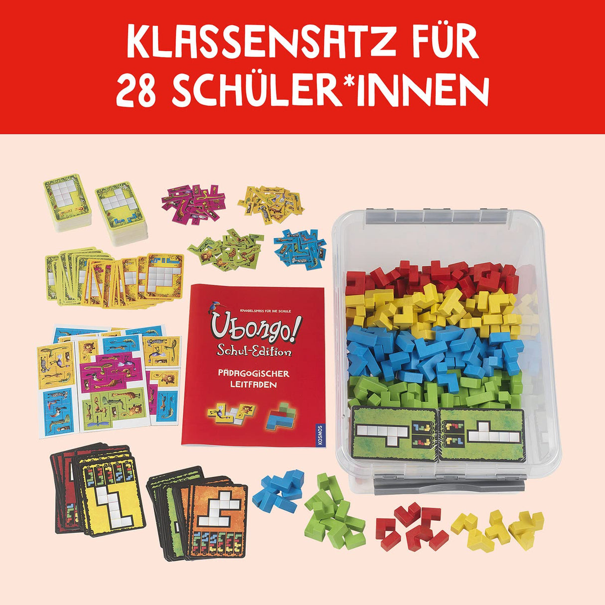 Kosmos- Ubongo-Edición Escolar Juego de niños, Multicolor, Small (682880)