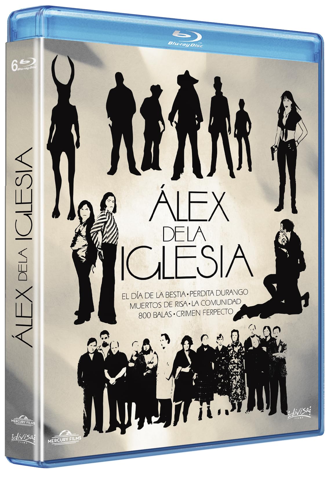 Alex de la Iglesia (1995-2004) (Blu-ray) Pack 6 Peliculas: El Dia de la Bestia; Muertos de Risa; Perdita Durango; Crimen Ferpecto; La Comunidad; 800 Balas
