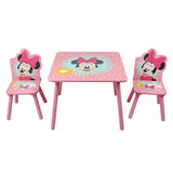 Disney Minnie Mouse Juego de mesa y sillas para 2, soporta hasta 30 kg por silla, óptimo para jugar y realizar actividades, tamaño pequeño, rosa