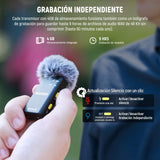 NEEWER CM28 Pro Micrófono Solapa Lavalier Inalámbrico con Estuche Carga 48KHz Audio Sin Comprimir 16 bits Cancelar Ruido Almacenar 4GB Grabación 9 Horas Compatible con iPhone iPad Android Cámara PC