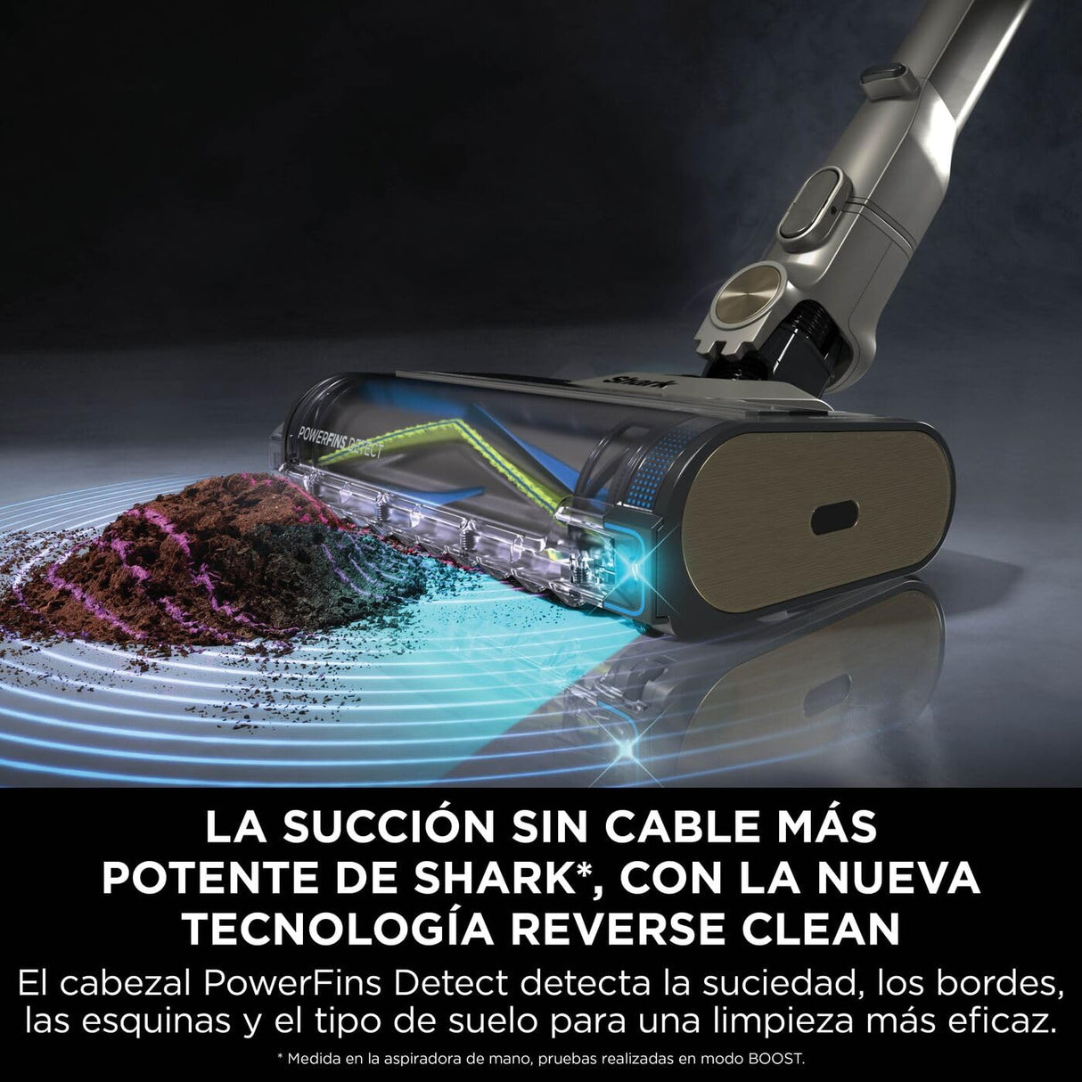 Shark PowerDetect Clean & Empty aspiradora inalámbrica, PowerFins Detect, Reverse Clean, estación 2L, Anti Hair Wrap Plus, 70 min, ligera, accesorios para pelo de mascota y superficies, Gris IP3225EUT