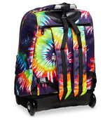 Invicta Mochila con ruedas, TIE&DYE, Bolsa con ruedas para libros, 2 en 1, Mochila+Trolley, Ecológica, para chicos&chicas Para la escuela, Deporte, Tiempo libre, Funda para portátil, estampado