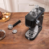 Cecotec Cafetera Express para Espresso y Cappuccino Power Espresso 20 Touch. 1350W, 20 Bares, Pantalla Táctil, Vaporizador, Depósito Agua 1L, Thermoblock, Calientatazas, Bandeja Goteo, Accesorios