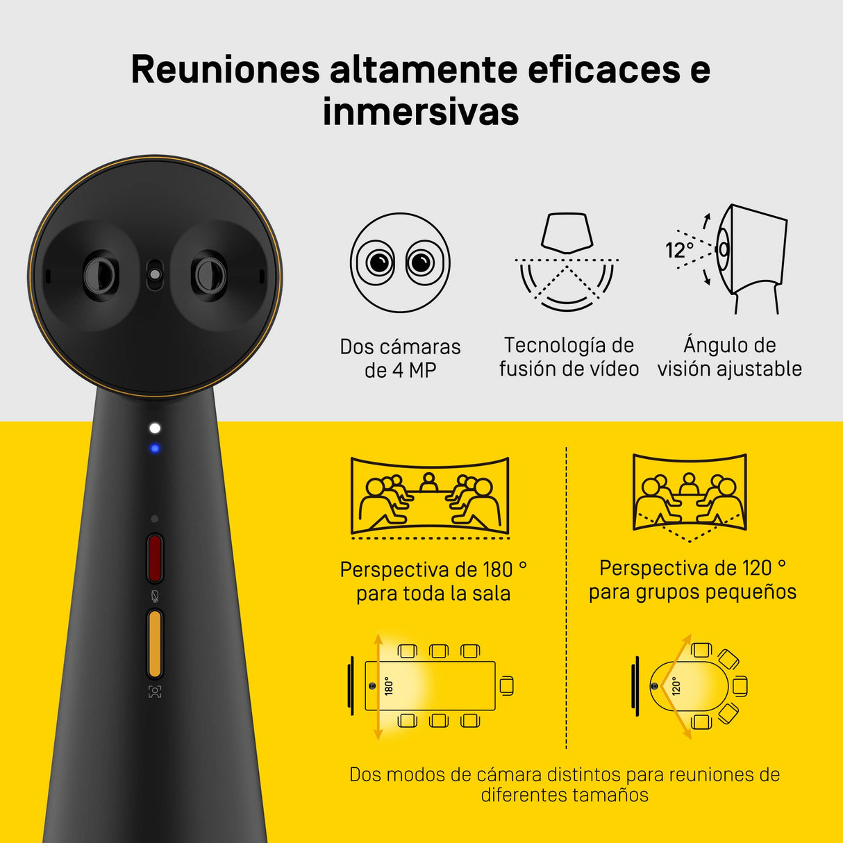 IPEVO Totem 180 Degree 4K conferencing Camera