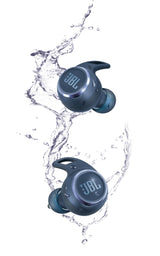 JBL Reflect Aero Auriculares con tecnología True Adaptive Noise Cancelling, resistentes al agua, batería de 8 horas, en azul