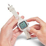 TIME TIMER Reloj — Analógico y Digital Visual de 12 Horas o 24 Horas — para el Aprendizaje de los niños, la Toma de exámenes y el Seguimiento del Entrenamiento (Blanco Ártico, Pequeño)