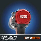 WORX Taladro Percutor Slammer Brushless 20V | PowerShare | WX354 | 2 baterías 2Ah y cargador | Perfora hormigón, motor sin escobillas, velocidad variable, ajustes de par 18+1+1 | Percusión activa