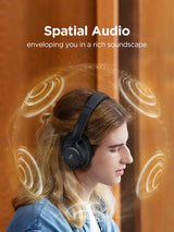 1MORE HQ31 Auriculares supraaurales, audífonos híbridos con cancelación Activa de Ruido con Audio de Alta resolución, Tiempo de reproducción de 90 Horas, diseño Plegable, Modo con Cable Disponible