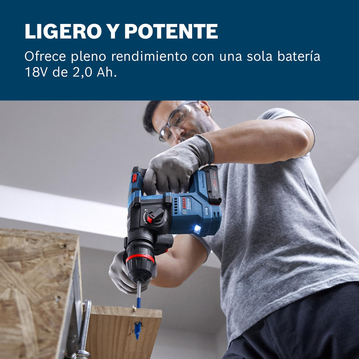 Bosch Professional 18V System martillo perforador a batería GBH 18V-18 X (SDS plus, incl. 2x 18V 4.0Ah, GAL 18V-20)