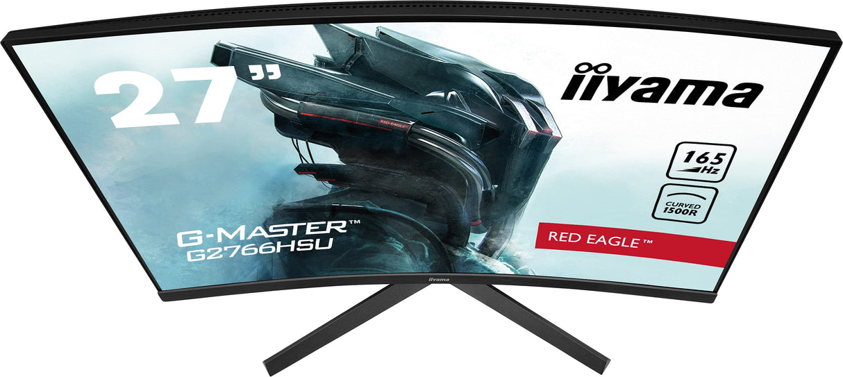 iiyama G2766HSU-B1 27" Panel VA, Curvo Gaming 1500R, G-Master Red Eagle, FreeSync Premium, 1920x1080165Hz, 250cd/m², DisplayPort, 2xHDMI, 1ms MPRT, Altavoces, USB-HUB (2x2.0), Black Tuner