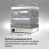 TechniSat DIGITRADIO 143 CD (V3) - sintonizador HiFi Digital, Radio por Internet (Dab+, FM, Bluetooth, Spotify Connect, Reproductor de CD, WLAN, Ancho 43,5 cm, Control de aplicación y Remoto) Plata