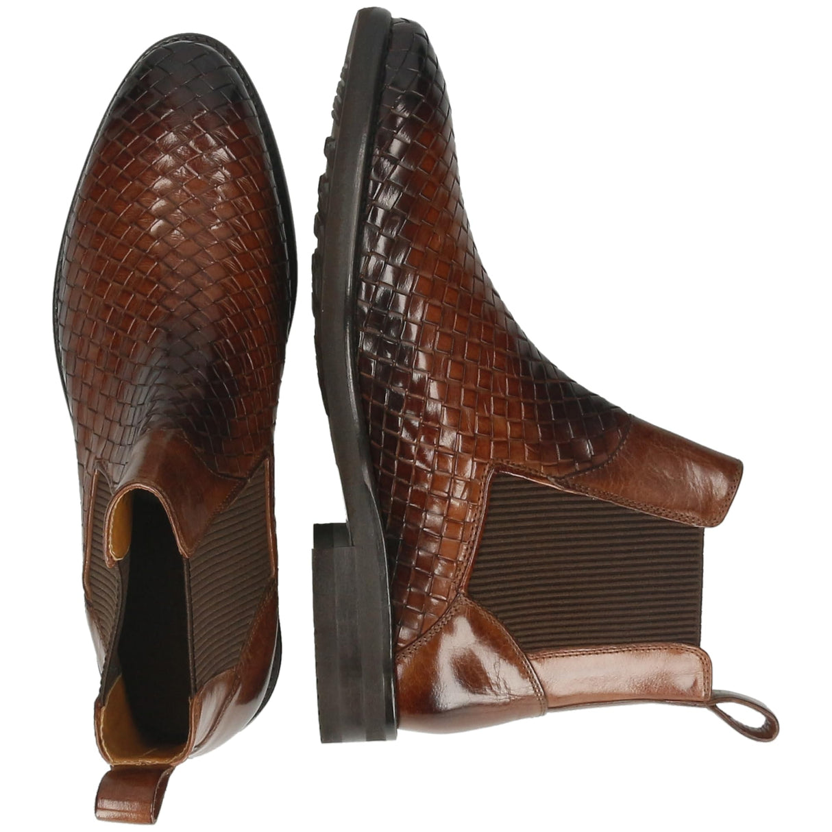 Melvin & Hamilton Brad 9, Botas Estilo Chelsea Hombre, marrón, 41 EU Estrecho