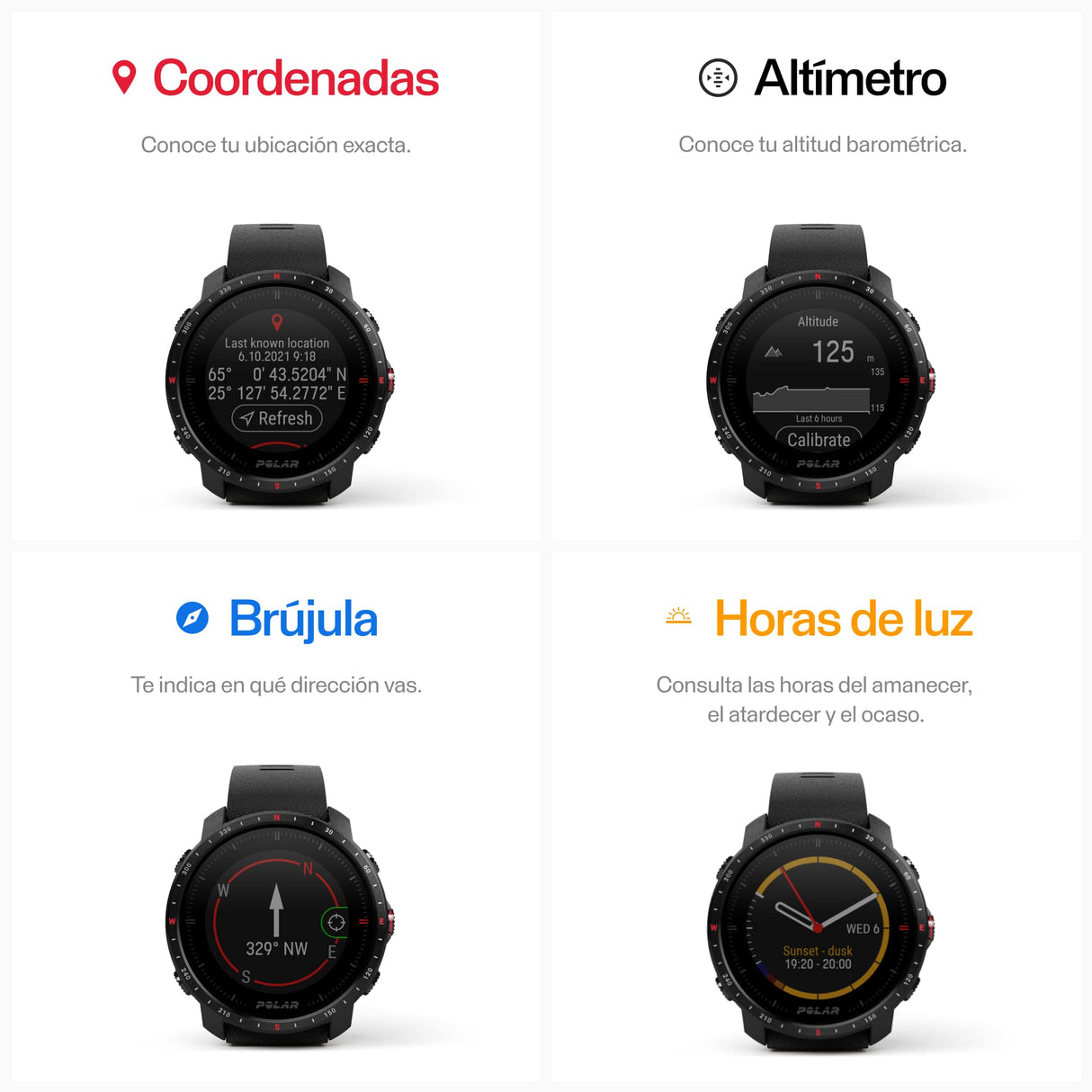 Polar Grit X Pro- GPS Multisport Smartwatch- Durabilidad Militar, Cristal de Zafiro, FC en la Muñeca, Batería de Larga Duración, Orientación, para Deportes al Aire Libre, Trail Running, Senderismo