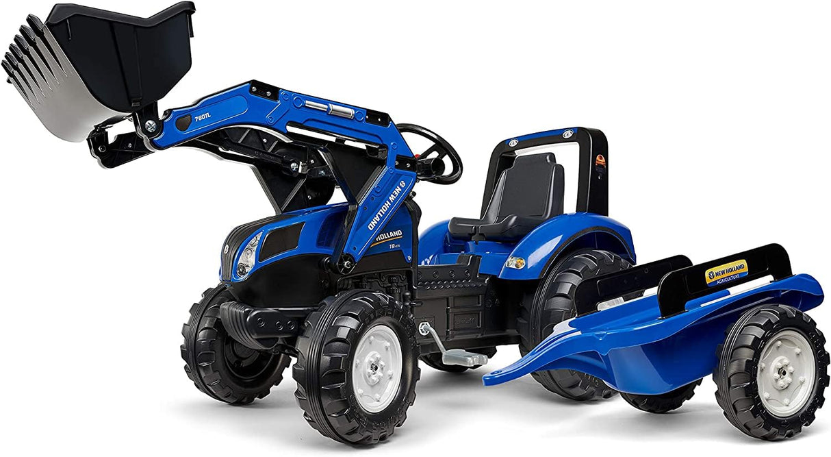 Falk 3090M – Excavadora New Holland T8 + Remolque