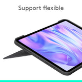 Logitech Combo Touch Funda con Teclado para iPad Pro de 11 Pulgadas (M4)(2024) - Teclado retroiluminado Desmontable con Soporte, Escritura cómoda, Modo Multiuso -QWERTZ