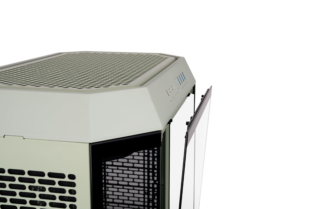 The Tower 600 Matcha Green Mid-Tower ATX Case; 3 Paneles de Vidrio Templado; Soporte de Placa Base de Conector Oculto; Ranuras PCI-e rotacionales; CA-1Z1-00MEWN-00; 3 años de garantía