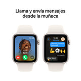 Apple Watch SE de 2.ª generación GPS Smartwatch con Caja de Aluminio en Blanco Estrella de 44 mm y Correa Deportiva Blanco Estrella - Talla S/M. Monitores de entreno y sueño y Resistencia al Agua