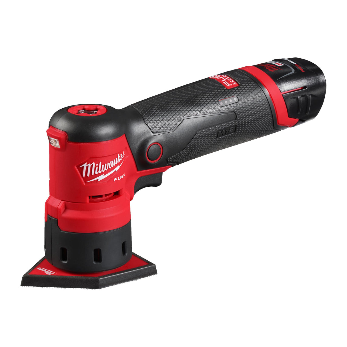 Milwaukee - Lijadora excéntrica inalámbrica M12 FUEL FDSS-422X con bandeja de lijado en forma de penta, 12 V, 4 Ah