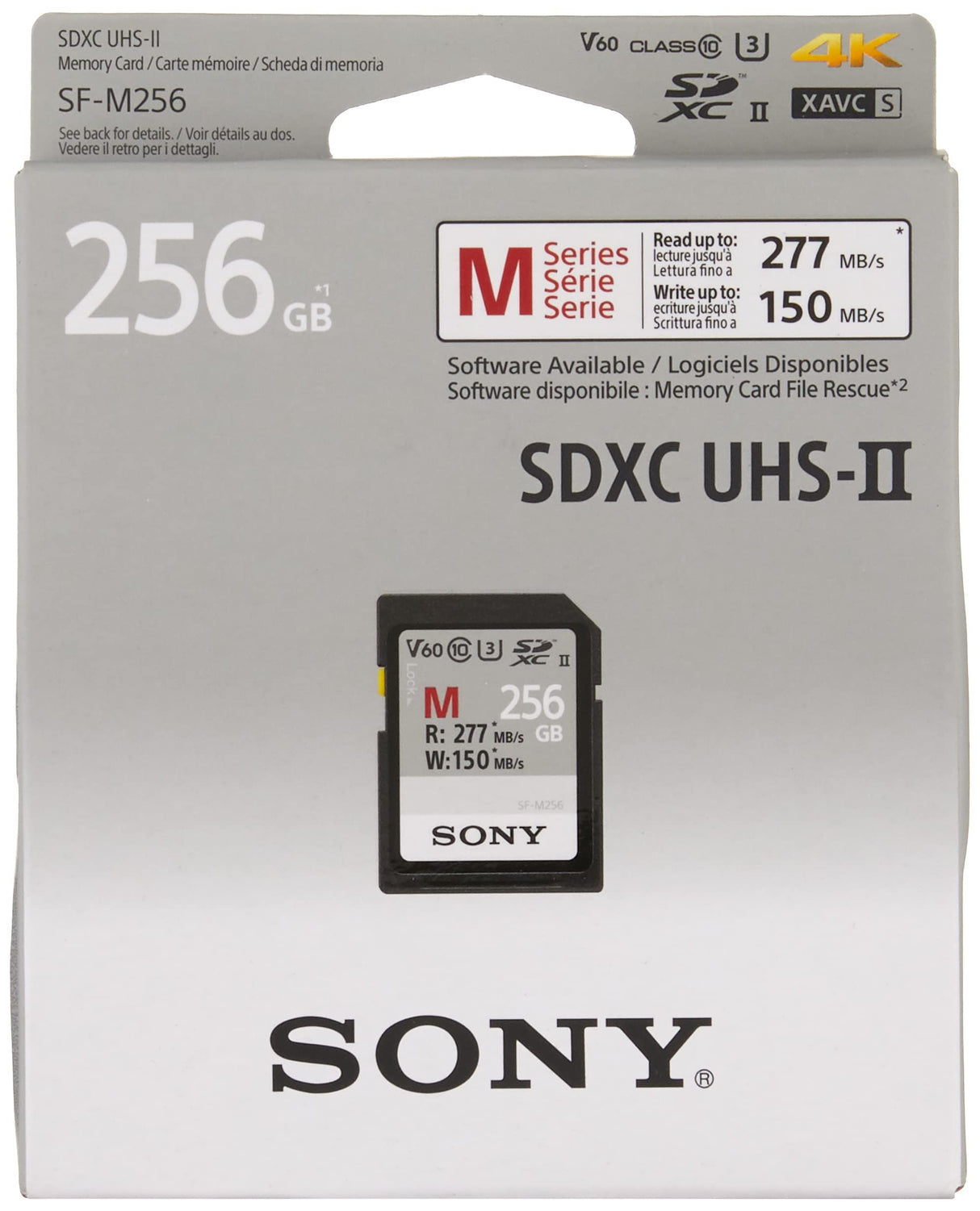 Sony Atminties kortelÄ— Sony SDXC M Series 256GB UHS-II Class 10 U3 V60