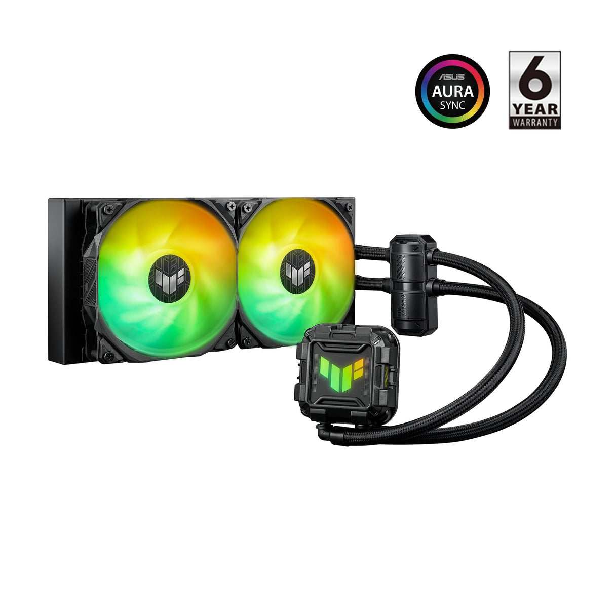 ASUS TUF Gaming LC II 240 ARGB - Sistema de refrigeración líquida (Aura Sync y dos ventiladores de radiador TUF Gaming ARGB de 120 mm)