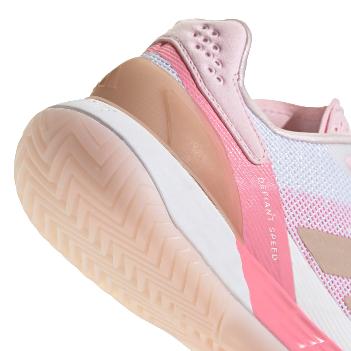 adidas Defiant Speed 2 Tennis Shoes, Zapatillas de Tenis Mujer, FTWR White/Ash Pearl/Bliss Pink, 39 1/3 EU