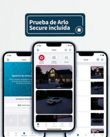 Arlo Pro 5 Camara de Vigilancia WiFi Exterior 2K, Camara Vigilancia WiFi Interior, Sensor de Movimiento, Alarmas Para Casa, Visión Nocturna Color, Prueba Arlo Secure Incluida, 4 Cámaras, Blancas