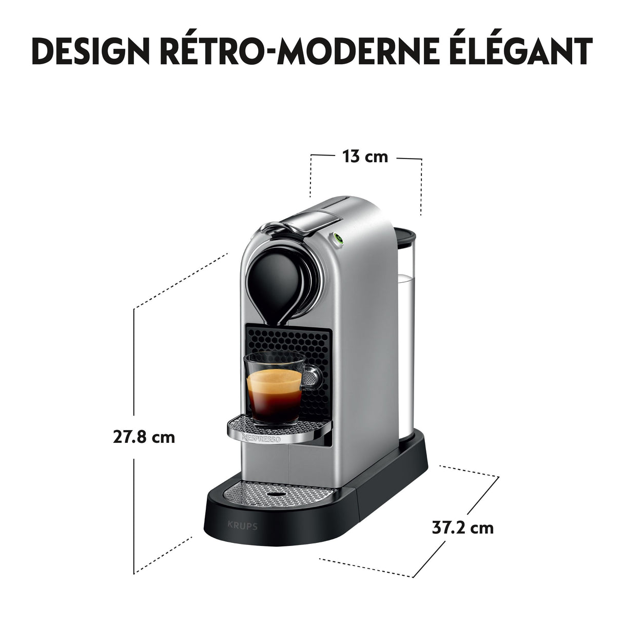 Nespresso Krups Citiz - Cafetera de cápsulas YY4118FD