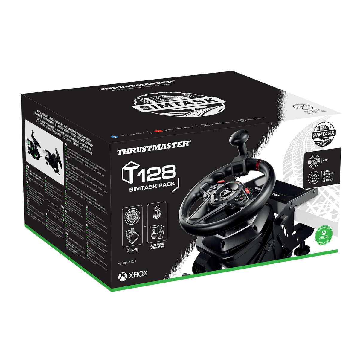 Thrustmaster T128 SimTask Pack Volante de Carreras, Sistema de Fijación Steering Kit para Juegos de Simulación (Xbox/PC)