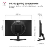 LG 27GS60F-B - Monitor Gaming Ultragear, 27", Full HD 1080p, (1920x1080), AMD FreeSync, Compatible con NVIDIA G-Sync, 180Hz, 1ms, 16:9, Panel IPS, Negro