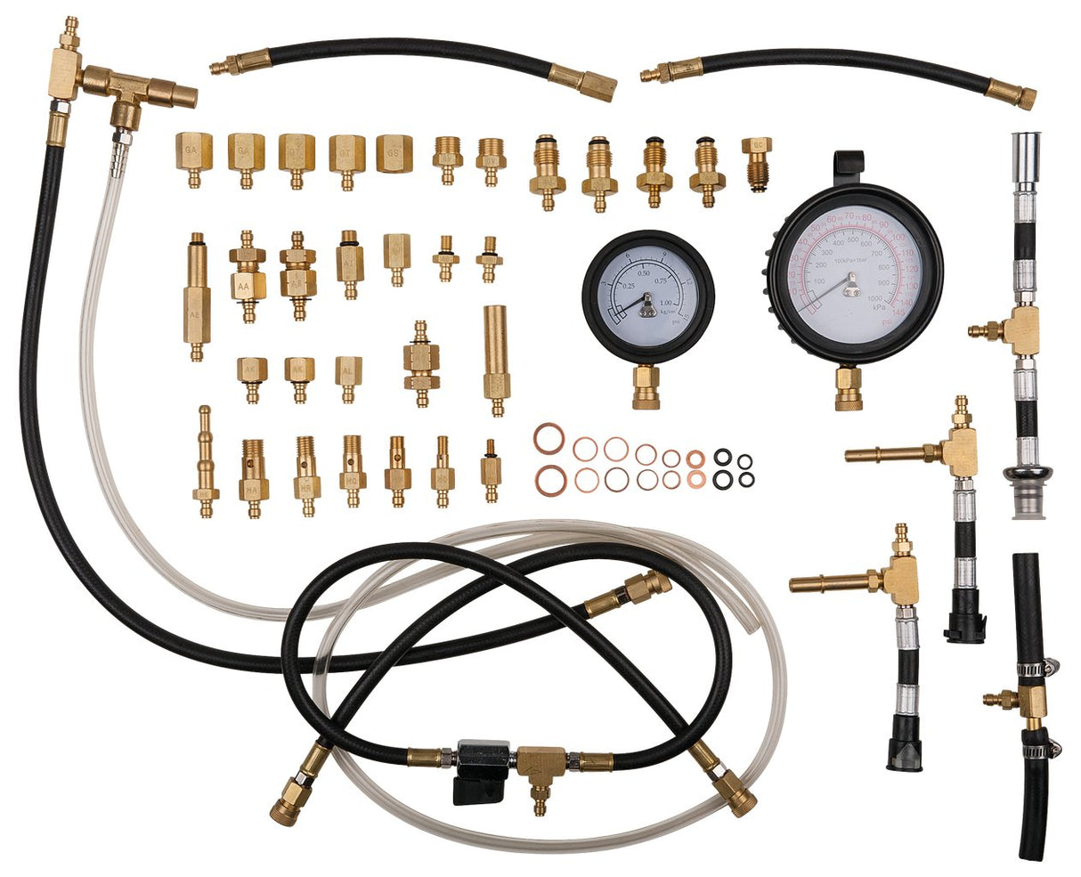 KS Tools 150.2325 Juego de aparato maestro de control de presión de sistemas de inyección de combustible para motores de gasolina, 42 pzs